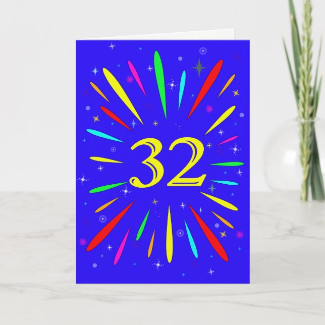 32nd Birthday Explosion Card (Front)
