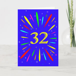 32nd Birthday Explosion Card