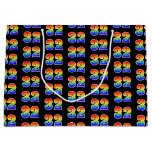 [ Thumbnail: 32nd Birthday: Fun Rainbow Event Number 32 Pattern Gift Bag ]