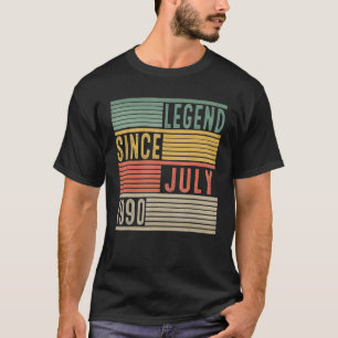32nd Birthday  Legend Since July 1990 32 Years Old T-Shirt