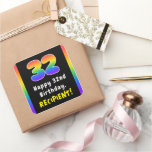 [ Thumbnail: 32nd Birthday: Rainbow Spectrum # 32, Custom Name Sticker ]