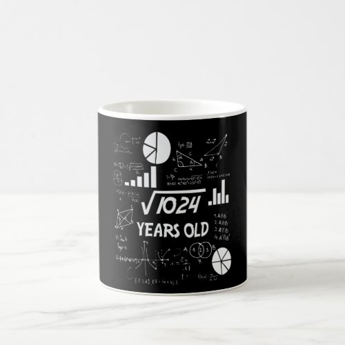 32nd Birthday Square Root Math 32 Years Old Bday Coffee Mug