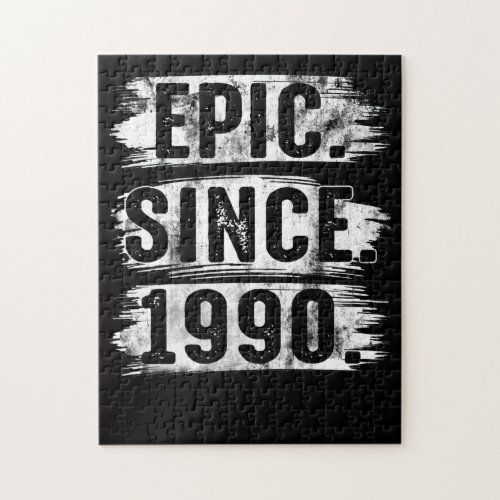 32nd Birthday Vintage Epic Since 1990 32 Years Old Jigsaw Puzzle