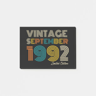 32nd Birthday Vintage September 1992 Limited Edtn. Post-it Notes
