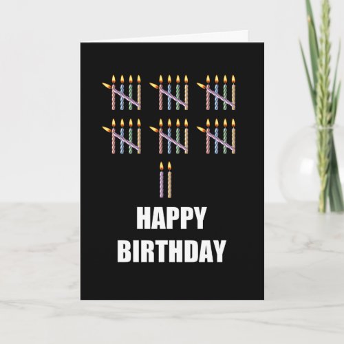 32nd Birthday with Candles Card