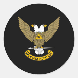 32Nd Degree Mason 32 Masonic Scottish Rite Up Classic Round Sticker