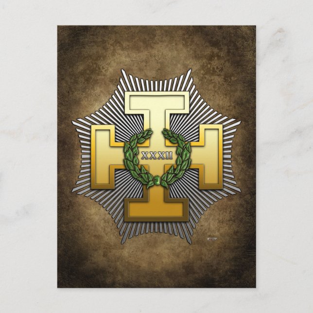32nd Degree: Master of the Royal Secret Postcard (Front)
