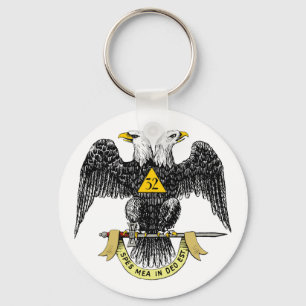 32nd Degree Scottish Rite Black Eagle Keychain