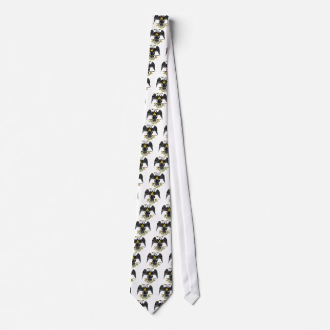 32nd Degree Scottish Rite Black Eagle Neck Tie (Front)