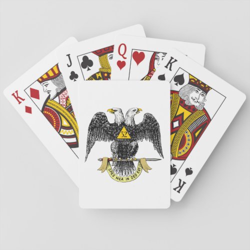 32nd Degree Scottish Rite Black Eagle Poker Cards