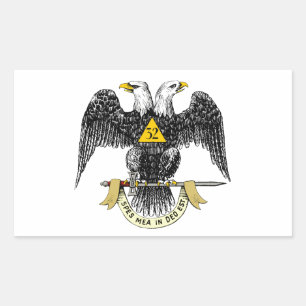 32nd Degree Scottish Rite Black Eagle Rectangular Sticker