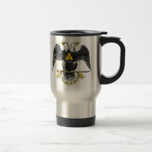 32nd Degree Scottish Rite Black Eagle Travel Mug