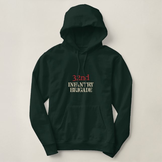 32nd Infantry Brigade Wisconson National Guard Embroidered Hoodie (Design Front)