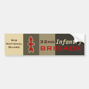 32nd Infantry Red Arrow Brigade Bumper Sticker