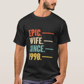 32Nd Wedding Aniversary Gift For Her Epic Wife Sin T-Shirt