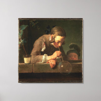 32x32 Bubble Boy Painting Canvas Print