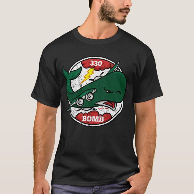 330th Bomb Squadron Patch Vintage Military WWII T-Shirt (Front)