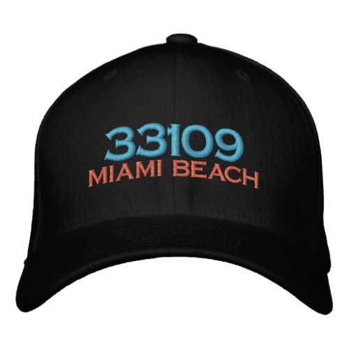 33109 MIAMI BEACH FLORIDA CAP FISH FLORIDA HAT 