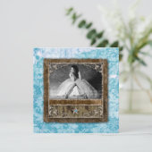 332 Quinceanera Vintage Photo Card Star Blue (Standing Front)