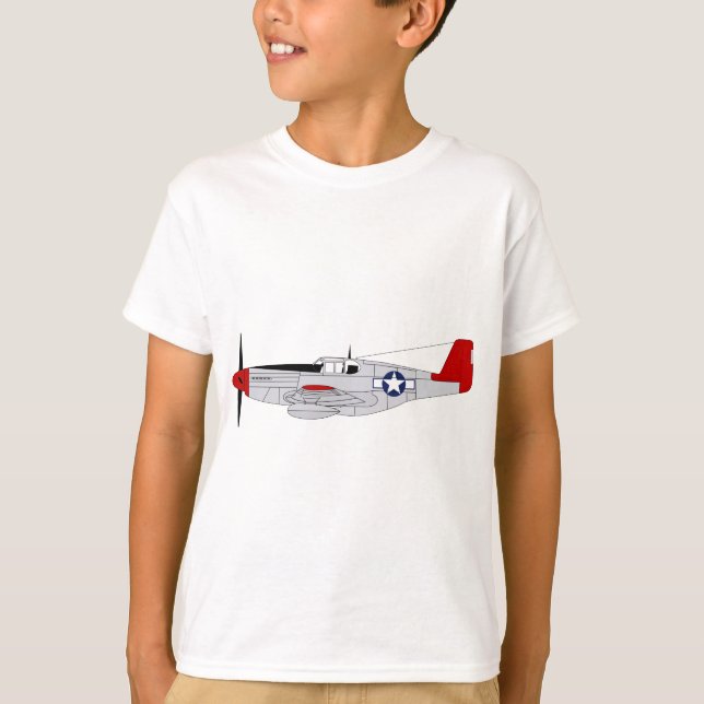 332nd Fighter Group - Red Tails - Tuskegee Airmen T-Shirt (Front)