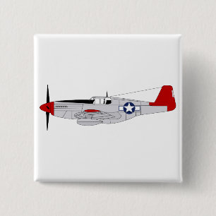 332nd Fighter Group - Redtails - Tuskegee Airmen Pinback Button