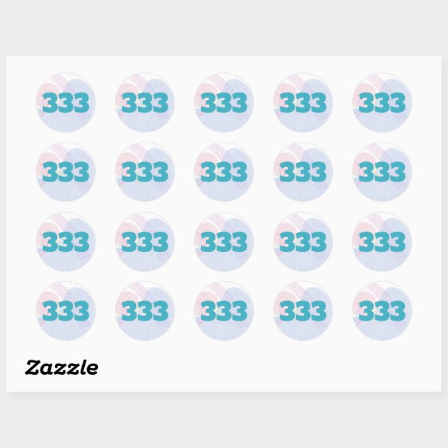 333 Angel Guidance Affirmation Manifestation Classic Round Sticker (Sheet)