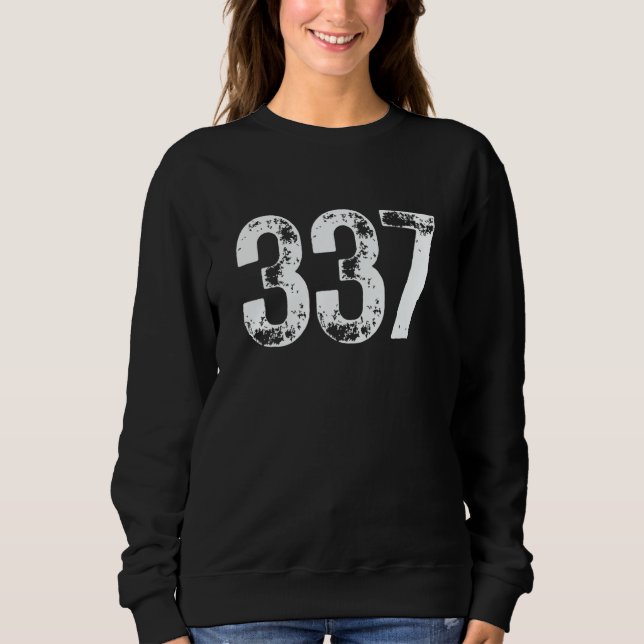 337 Area Code Lafayette LA Mobile Telephone Area C Sweatshirt (Front)