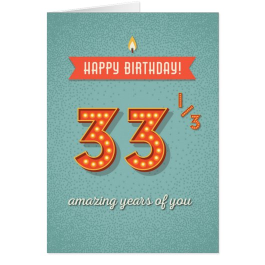 33 1/3 amazing years cards (Front)
