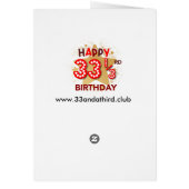 33 1/3 bunting flags cards (Back)