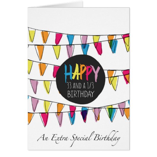 33 1/3 bunting flags cards (Front)