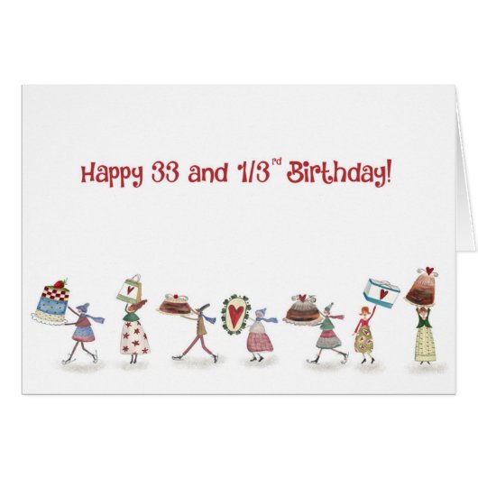 33 1/3 tea party cards (Front Horizontal)
