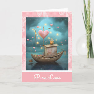 *~* 33 AP51 Love Boat Hearts Romantic Valentine Holiday Card