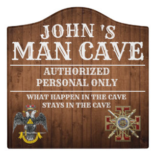 33 degree mason Man Cave Door Sign