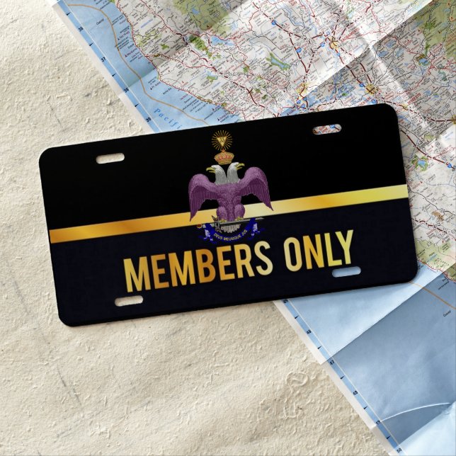 33 Degree Mason Members only License Plate (In Situ)