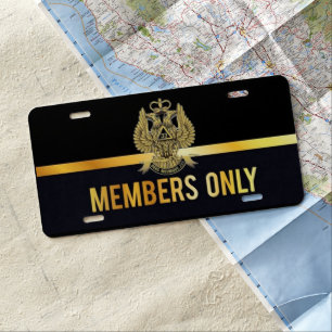 33 Degree Mason Members only License Plate