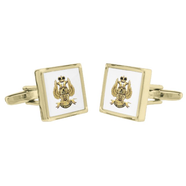 33 Degree Mason T-Shirt Cufflinks (Angled)