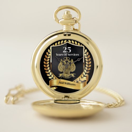 33 Degree Years of Services Pocket Watch
