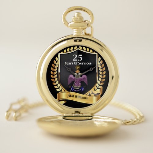 33 Degree Years of Services Pocket Watch