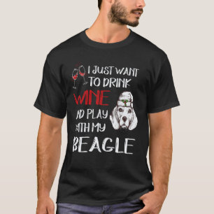 33 Drink Wine And Play With My Beagle T-Shirt