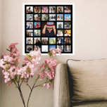 33 Photo Template Personalized Custom Made Collage Poster<br><div class="desc">33 Photo Template Personalized Custom Made Collage poster from Ricaso - perfect keepsake - change the background color by clicking on "customize further"</div>