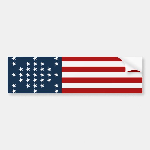 33 Star Fort Sumter American Civil War Flag Bumper Sticker | Zazzle