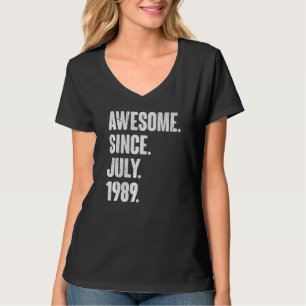 33 Year Old 33rd Birthday Awesome Since July 198 T-Shirt