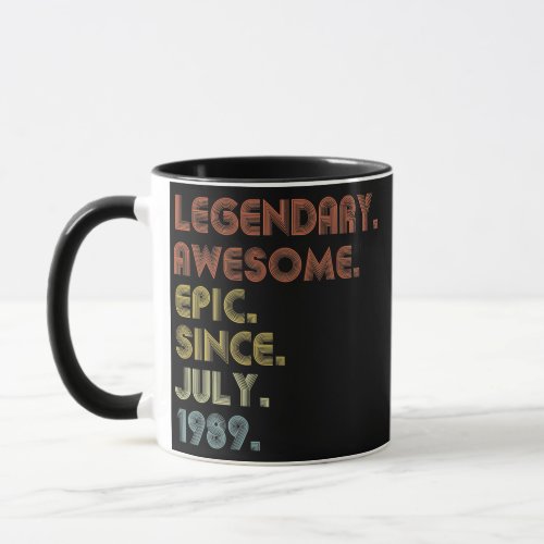 33 Year Old Awesome Since July 1989 Gifts 33rd Mug