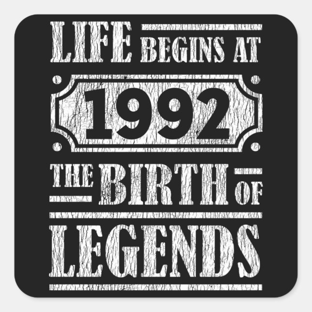 33 Year Old Birthday Legend 33rd Birthday Gift Square Sticker (Front)