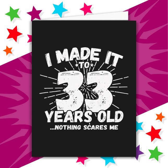 33 Year Old Sarcastic Meme Funny 33rd Birthday Card (Creator Uploaded)