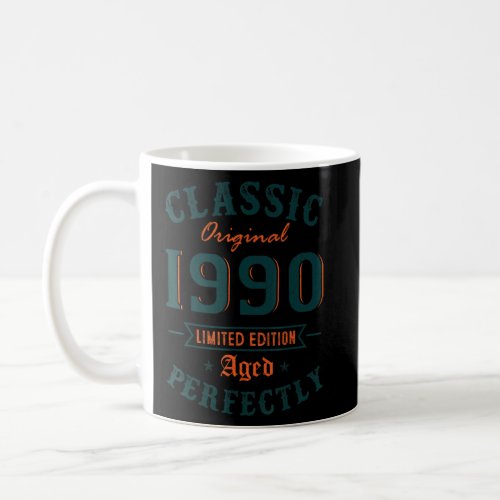 33 Years Old   Classic 1990 Men Women 33rd Birthda Coffee Mug