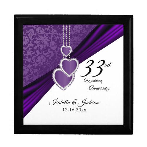 33rd   6th Amethyst Purple Anniversary Keepsake Gift Box