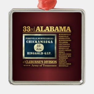 33rd Alabama Infantry (BA2) Metal Ornament
