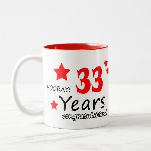 33rd anniversary 33 Years Wedding Anniversaries Two_Tone Coffee Mug