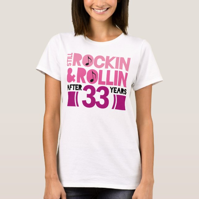 33rd Anniversary Wedding Gift T-Shirt (Front)